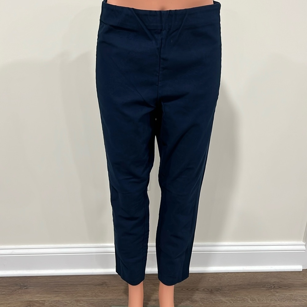 Lou & Grey Blue Back Zipper Stretch Waist Pants Size Large